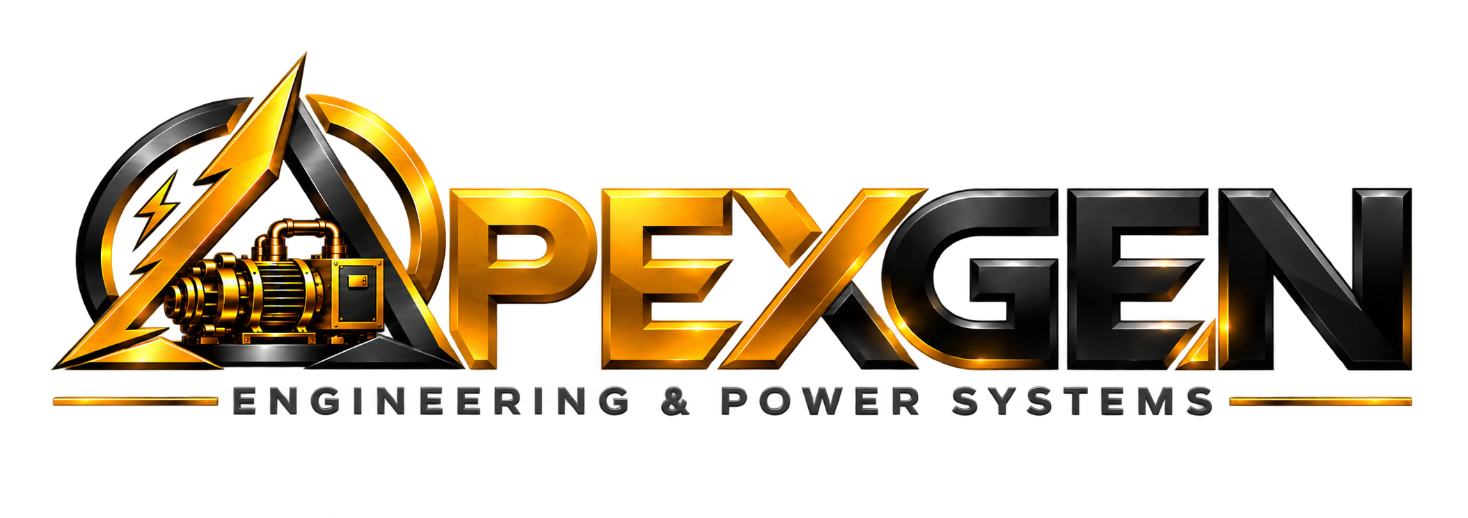 APEXGEN Engineering & Power Systems — gold and black logo